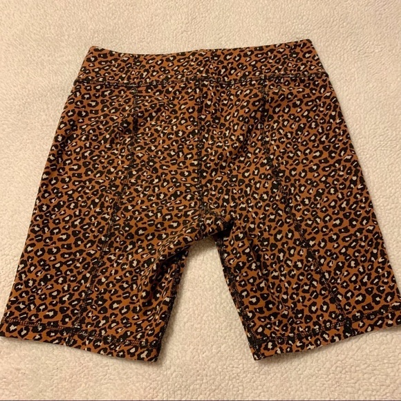 Free People Animal Print Bike Shorts “Lucky Strike” Cheetah Leopard High Rise - Picture 6 of 14